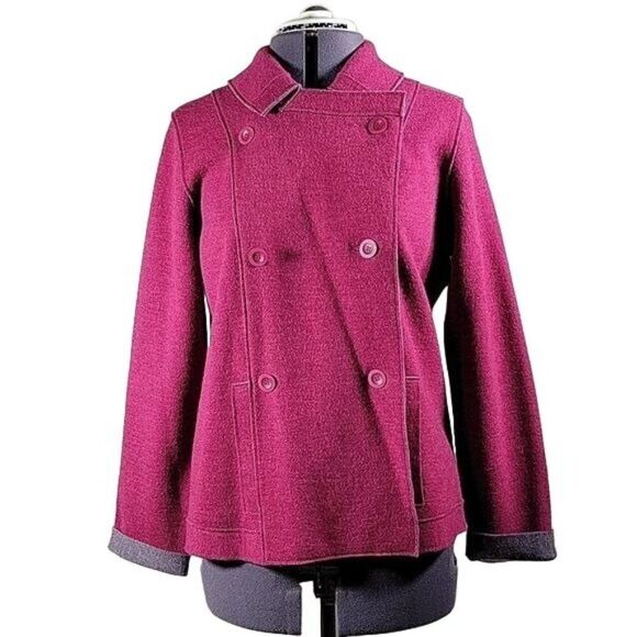 Eileen Fisher Merino Wool Blend Jacket Sz M - Picture 1 of 12